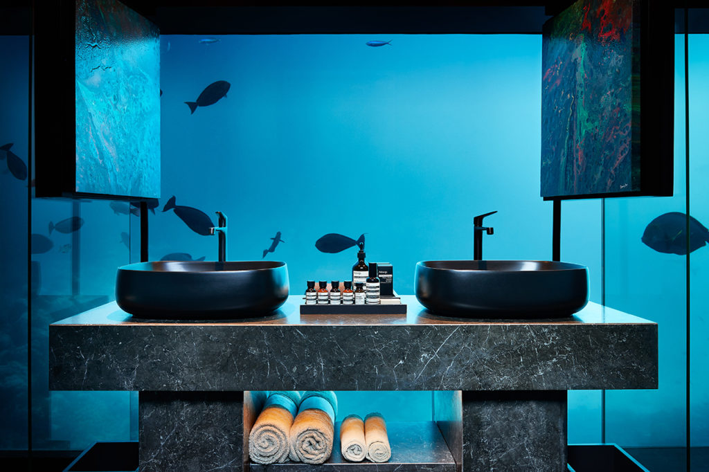 Private Bathroom at the Underwater Hotel Muraka
