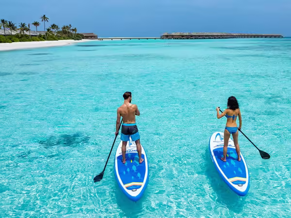 Paddle Surfing in Maafushi