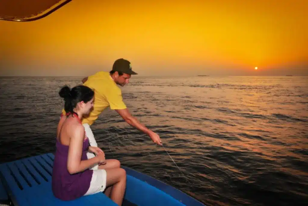 Sunset fishing in Maafushi