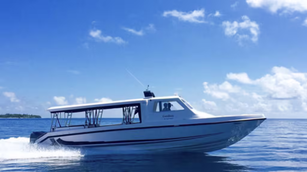 Icom speed launch ferry service Maafushi